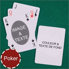 Cartes à jouer poker style Bridge personnalisées ovales message recto-verso personnalisés