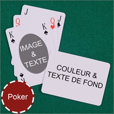 Cartes à jouer poker style Bridge ovale recto-verso personnalisés paysage message  