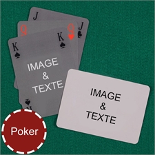 Cartes à jouer poker simples style Bridge recto-verso personnalisés paysage
