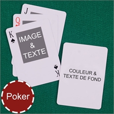 Cartes à jouer poker portrait haut message recto-verso personnalisés
