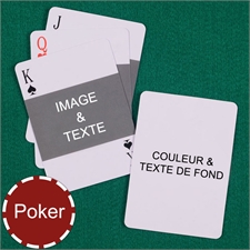 Cartes à jouer format poker paysage photo message personnalisé recto-verso personnalisés