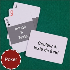 Cartes à jouer format poker personnalisées paysage photo message recto-verso personnalisés