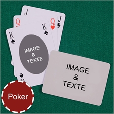 Cartes à jouer format poker ovales style Bridge paysage recto-verso personnalisés