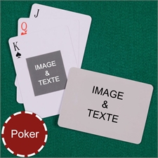 Cartes à jouer poker centre portrait recto-verso personnalisés paysage