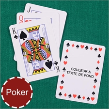 Cartes à jouer poker personnalisées intemporelles index standard