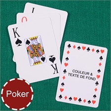 Cartes à jouer poker personnalisées intemporelles index jumbo