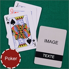 Cartes à jouer format poker personnalisés classique noir index standard 