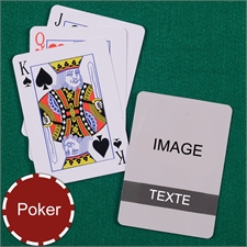 Cartes à jouer format poker personnalisés classique gris index standard 