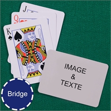 Cartes à jouer format Bridge index standard paysage