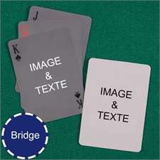 Cartes à jouer format Bridge  recto-verso simples personnalisés