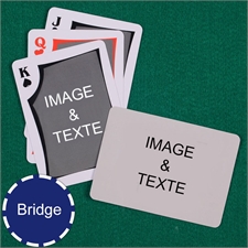 Cartes à jouer format Bridge modernes recto-verso personnalisés verso paysage
