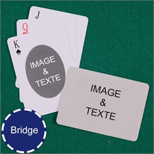 Cartes à jouer format Bridge ovales recto-verso personnalisés 