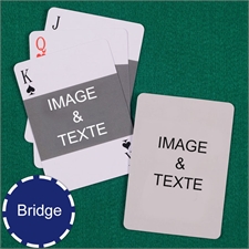 Cartes à jouer format Bridge personnalisées paysage photo recto-verso personnalisés
