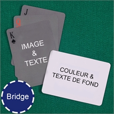 Cartes à jouer format Bridge  recto-verso simples personnalisés  paysage