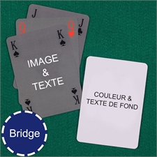 Cartes à jouer format Bridge simple style Bridge recto-verso personnalisés