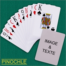 Cartes à jouer poker Pinochle index jumbo personnalisées