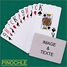 Cartes à jouer poker Pinochle index jumbo paysage personnalisées
