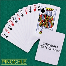 Cartes à jouer format poker Pinochle message personnalisées