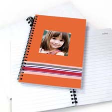 Créez votre propre carnet à rayures colorées, orange