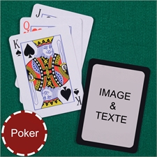 Cartes à jouer format poker personnalisées index standard bordure noire