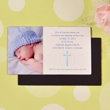 Aimant photo de taille de carte béni le baptême de cet enfant bricolage 5,08 x 8,89 cm