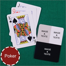 Cartes à jouer poker personnalisées collage trois photos