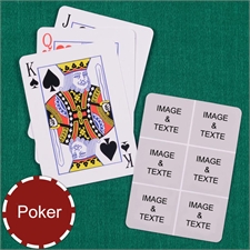 Cartes à jouer poker personnalisées collage six photos