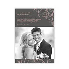 Créez vos propres annonces de mariage dentelle florale 12,7 x 17,78 cm, cartes portrait
