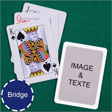 Cartes à jouer format Bridge index standard bordure blanche