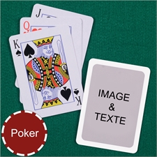 Cartes à jouer photo format poker personnalisées index standard bordure blanche