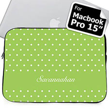 Housse Macbook Pro 15 pois lime nom personnalisé (2015)