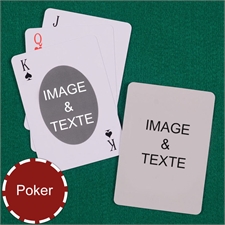 Cartes à jouer poker ovales personnalisées recto-verso personnalisés