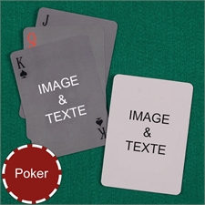 Cartes à jouer poker simples recto-verso personnalisés