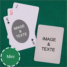 Cartes à jouer ovales format mini recto-verso personnalisés