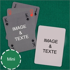 Cartes à jouer format mini simple style Bridge recto-verso personnalisés
