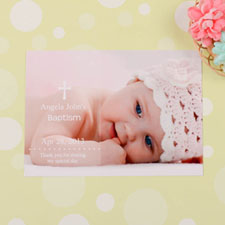 Imprimez votre propre moment mémorable cartes d'invitation photo baptême 