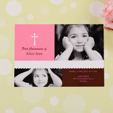 Imprimez vos propres cartes d'invitation croix rose collage communication