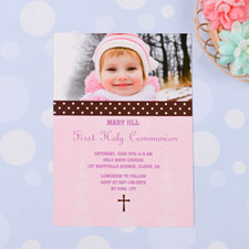 Imprimez vos propres cartes d'invitation photo communication fleur - doux pois 