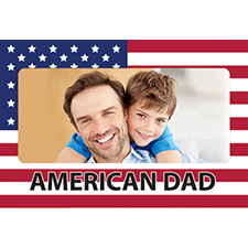 Carte de voeux personnalisée cadre lenticulaire tout américain fête des pères 