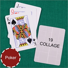 Cartes à jouer format poker personnalisées collage dix-neuf