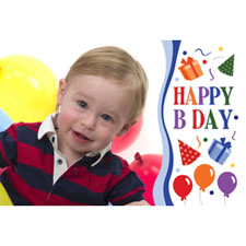 Carte de voeux personnalisée lenticulaire garçon joyeux anniversaire