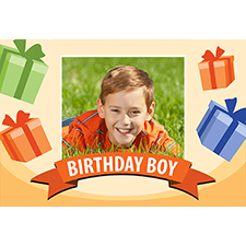 Carte de voeux personnalisée lenticulaire anniversaire garçon