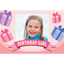 Carte de voeux personnalisée lenticulaire anniversaire fille