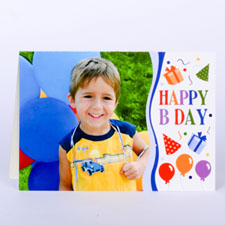 Carte de voeux impression personnalisée Joyeux anniversaire garçon
