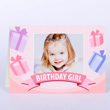 Carte de voeux impression personnalisée fille anniversaire