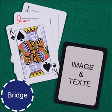 Cartes à jouer format Bridge index standard bordure noire
