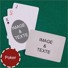 Cartes à jouer poker ovales paysage recto-verso personnalisés