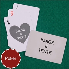 Cartes à jouer poker coeur recto-verso personnalisés