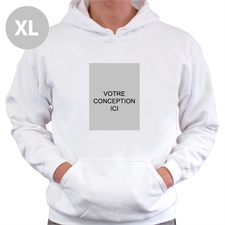 Sweatshirts à capuche personnalisé portrait blanc taille extra large