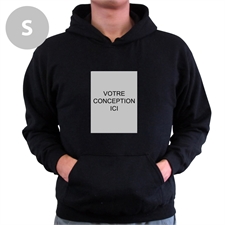Sweatshirts à capuche personnalisés portrait personnalisé noir petite taille
